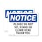 Signmission Please Do Not Sit Stand Or Climb Here Thank You, 14 in W x Rectangle, Plastic OS-2PACK-NS-P-1014-L-17419 - alternate 1